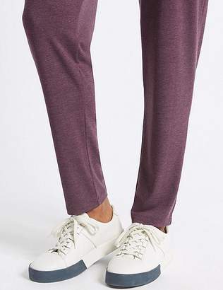 Marks and Spencer Marl Jersey Tapered Leg Peg Trousers