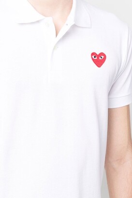 Comme des Garçons PLAY Heart-Logo Cotton Polo Shirt