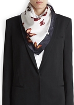Thumbnail for your product : Givenchy Butterfly print silk twill scarf