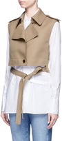 Thumbnail for your product : Helmut Lang Cropped bonded wool twill trench vest