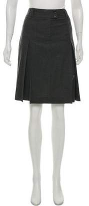 Armani Collezioni Wool Knee-Length Skirt