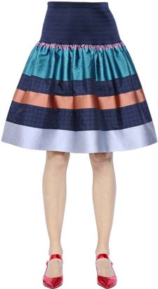 Tsumori Chisato Striped Techno Jacquard Skirt