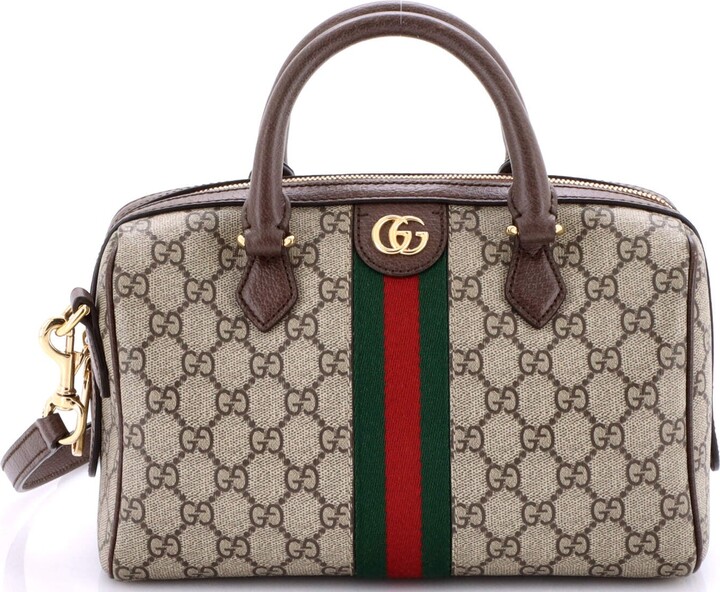 Gucci Ophidia Convertible Boston Bag GG Coated Canvas Small