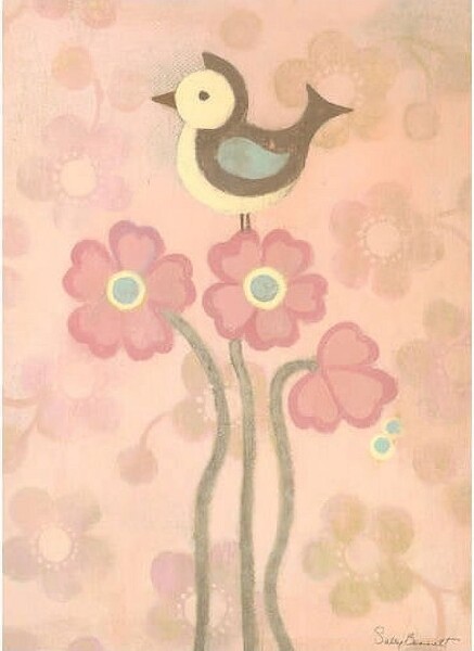 Oopsy Daisy Fine Art For Kids OopsyDaisy'sLoveBird-RedCanvasWallArt-Size10x14