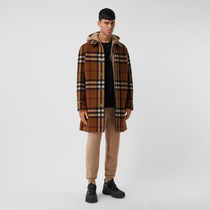 Burberry Double-faced Check Wool Car Coat - ShopStyle