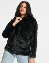 Thumbnail for your product : Helene Berman hooded faux fur jacket in black