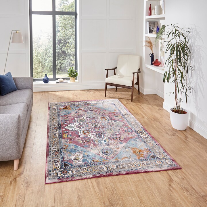 Dunelm 16th Avenue 91DA Rug Pink/Blue ShopStyle
