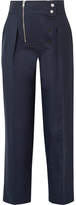 CALVIN KLEIN 205W39NYC - Cotton And Silk-blend Tapered Pants - Navy