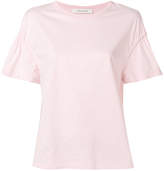 Thumbnail for your product : Cédric Charlier ruffle-sleeve T-shirt