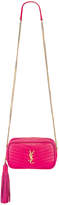 Thumbnail for your product : Saint Laurent Mini Lou Monogramme Bag in Fresh Fuchsia | FWRD