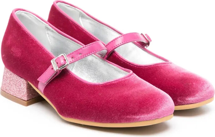 40mm Velvet Ballerina Shoes