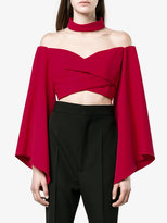 Thumbnail for your product : Balmain choker detail cropped top