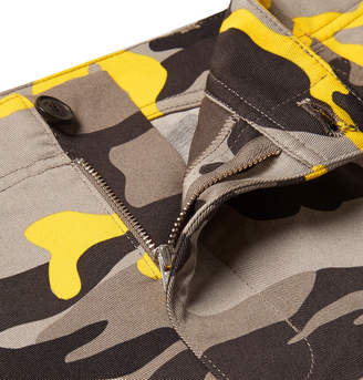 Balenciaga Slim-Fit Camouflage-Print Cotton-Twill Cargo Trousers