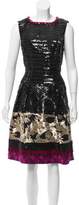 Thumbnail for your product : Oscar de la Renta Sequin-Embellished Silk Dress