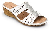 Thumbnail for your product : Cushion Walk Mules With Diamante Trim Extra Wide EEE Fit