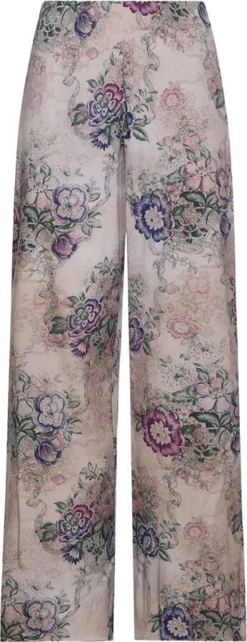 Pierre Louis Mascia Adanastr floral wide-leg trousers