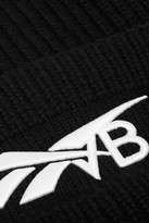 Thumbnail for your product : Reebok x Victoria Beckham Logo-embroidered Wool And Cashmere-blend Beanie