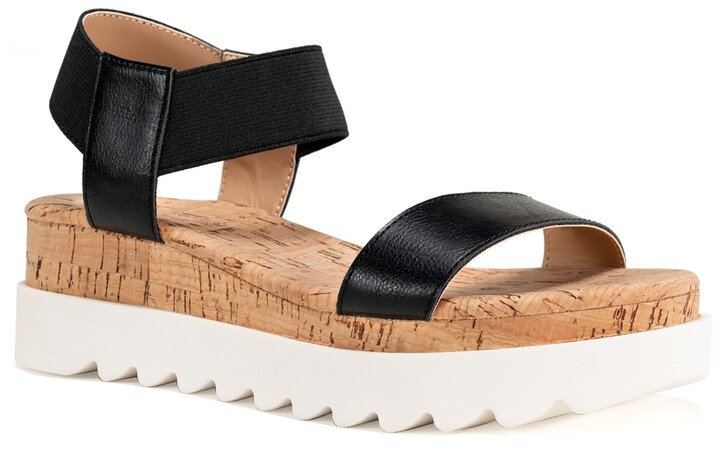 dressy black wedge sandals