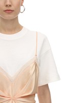 Thumbnail for your product : Alexander Wang Slit Cotton & Satin Mini Dress