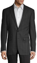 Thumbnail for your product : Calvin Klein Slim-Fit Plaid Wool-Blend Blazer