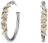 Thumbnail for your product : David Yurman Helena Large Hoop Earrings with Diamonds