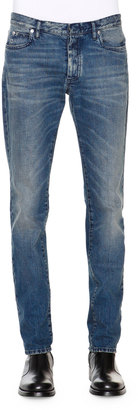 Maison Margiela Slim-Fit Faded Denim Jeans, Indigo