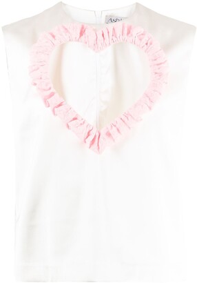 Ashley Williams Love Me cut-out heart top