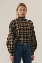 Thumbnail for your product : Ganni Seersucker Check Blouse