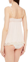 Thumbnail for your product : Eberjey Lady Godiva Lace-trimmed Stretch-modal Jersey Camisole