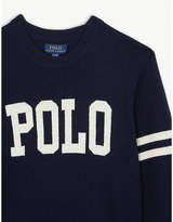 Thumbnail for your product : Ralph Lauren Polo long-sleeved wool and cotton-blend dress 7-14 years