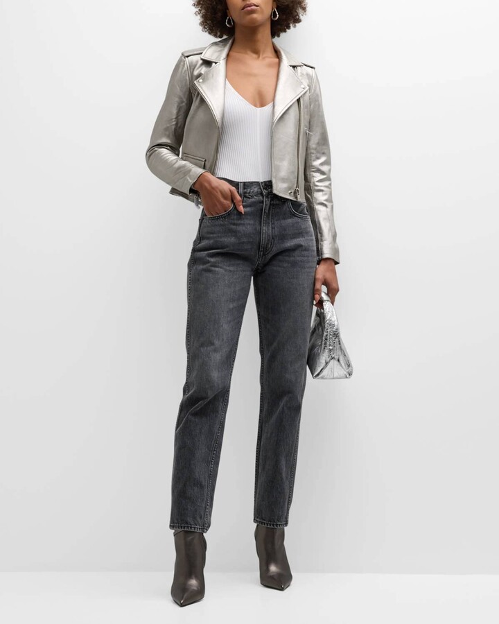 IRO Ashville Leather Jacket In Golden Brown