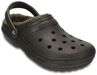 Crocs Mens Classic Lined Clogs (Espresso/Walnut Brown) - ShopStyle Shoes