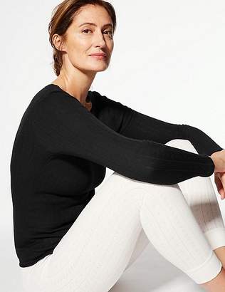 Marks and Spencer 2 Pack Thermal Long Sleeve Pointelle Tops