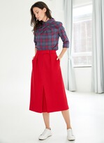 Thumbnail for your product : Marianna Déri Pencil Skirt With Wool-Blend - Red