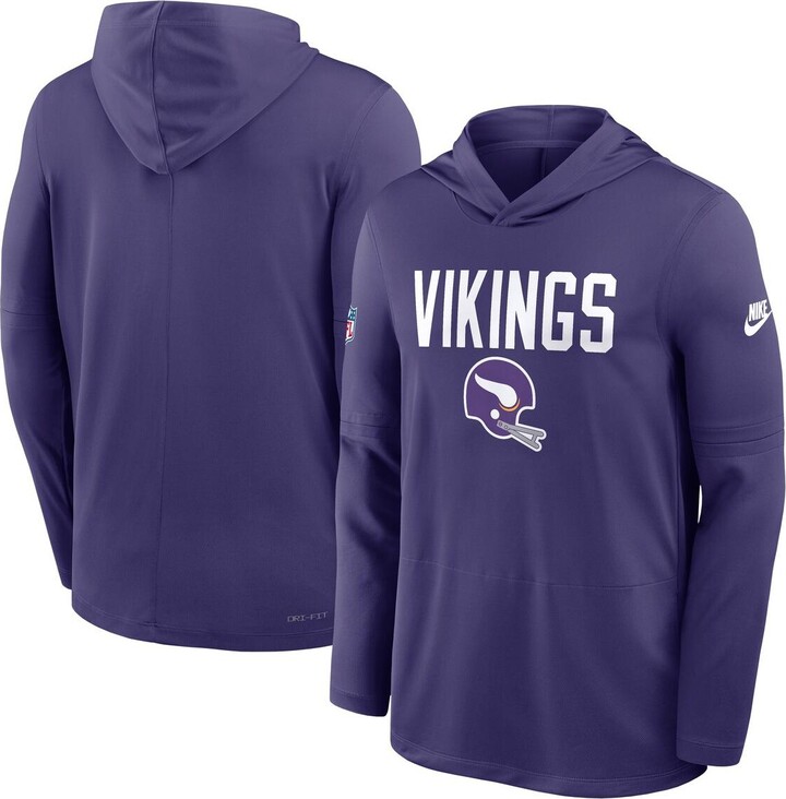 Nike Men's Purple Minnesota Vikings Alt Pack Pass Accuracy Performance Long Sleeve Hoodie T-Shirt