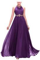 Thumbnail for your product : DINGZAN Woman's Floor Length Mother of the Bride Party Dresses Chiffon Vintage