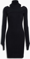 Thumbnail for your product : Helmut Lang Cutout ribbed cotton-jersey turtleneck mini dress