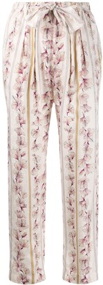 Forte Forte Floral Straight-Leg Trousers