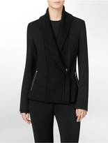 Thumbnail for your product : Calvin Klein Shawl Collar Zip Detail Blazer Style Jacket