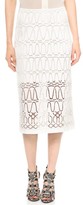 Thumbnail for your product : Donna Karan Stretch Eyelet Skirt