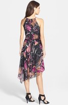 Thumbnail for your product : Maggy London Print Asymmetrical Halter Dress