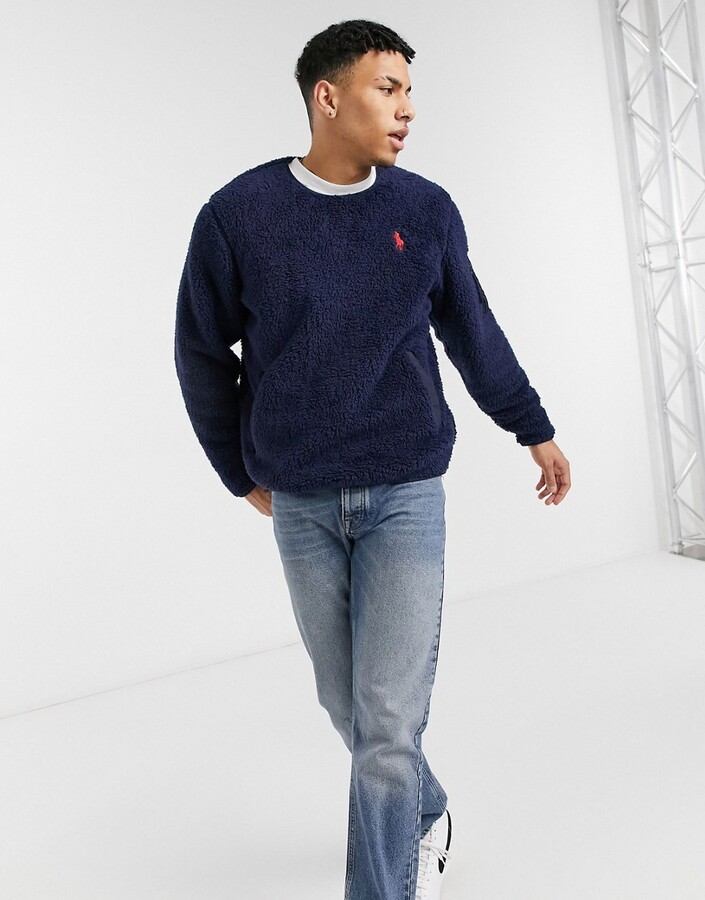 Ralph lauren sherpa sweatshirt Clearance