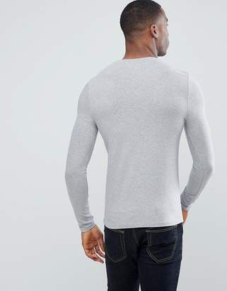 ASOS Design DESIGN extreme muscle fit long sleeve t-shirt 3 pack multipack saving
