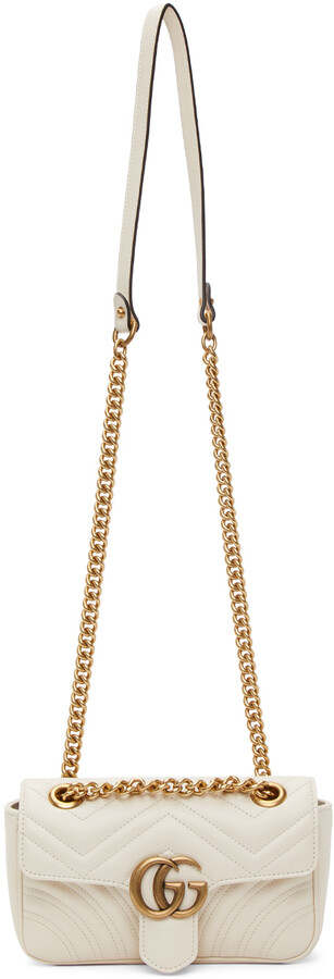 gucci marmont white bag