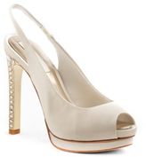Thumbnail for your product : BCBGMAXAZRIA Ramsey Satin & Crystal Peep-Toe Pumps