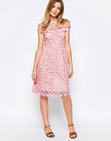 Thumbnail for your product : Paul & Joe Paul and Joe Sister Floral Lace Midi Dress in Pink
