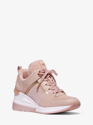 MICHAEL Michael Kors Georgie Leather and Canvas Trainer - ShopStyle Sneakers  & Athletic Shoes