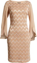Thumbnail for your product : Connected Apparel Lace Overlay Sheath Dress