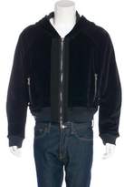 Thumbnail for your product : Haider Ackermann Perth Cropped Velour Hoodie
