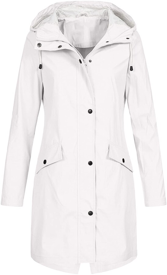white waterproof coat